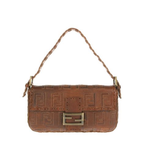 fendi vintage leather baguette|vintage Fendi bags authenticity.